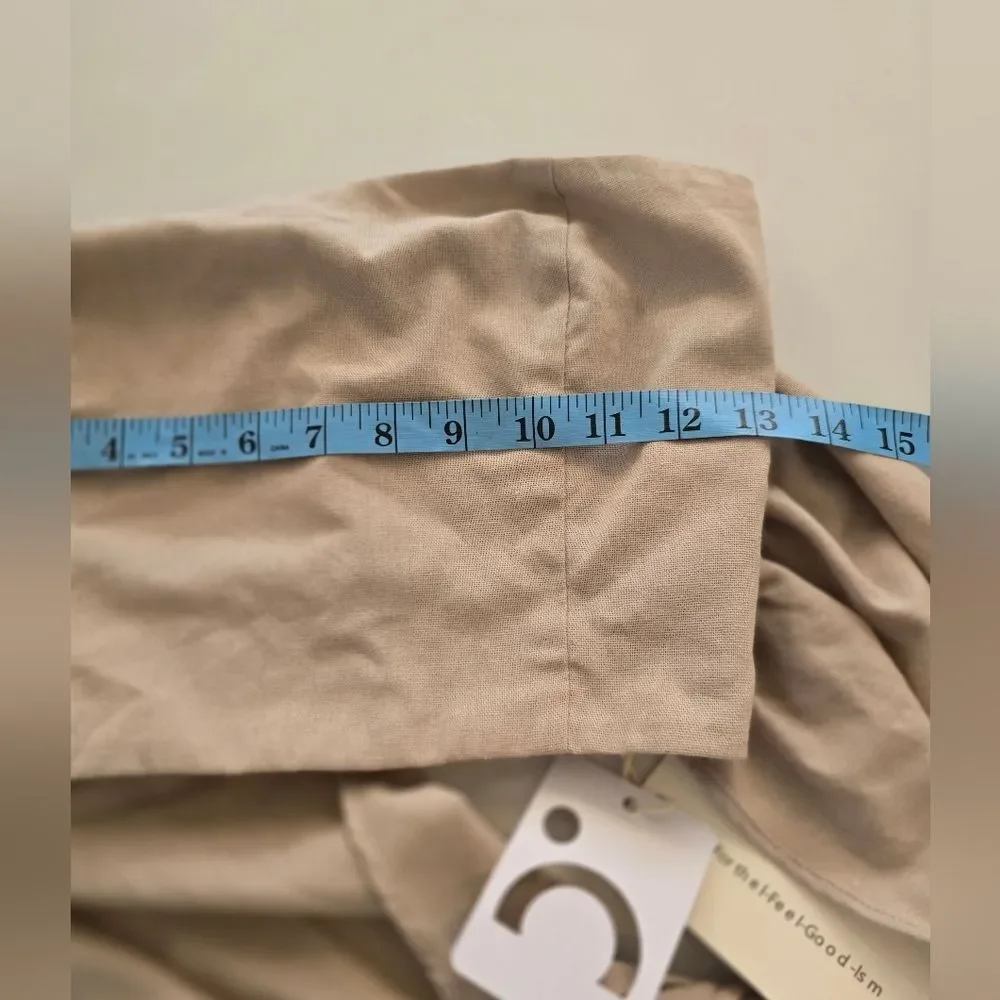 Commense Cotton And Linen Crisscross Halter Tank Top In Khaki Size Xs - Picture 3 of 11